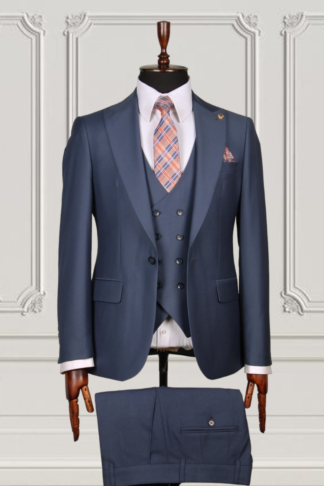Indigo Color 3-Piece Slim Fit Suit