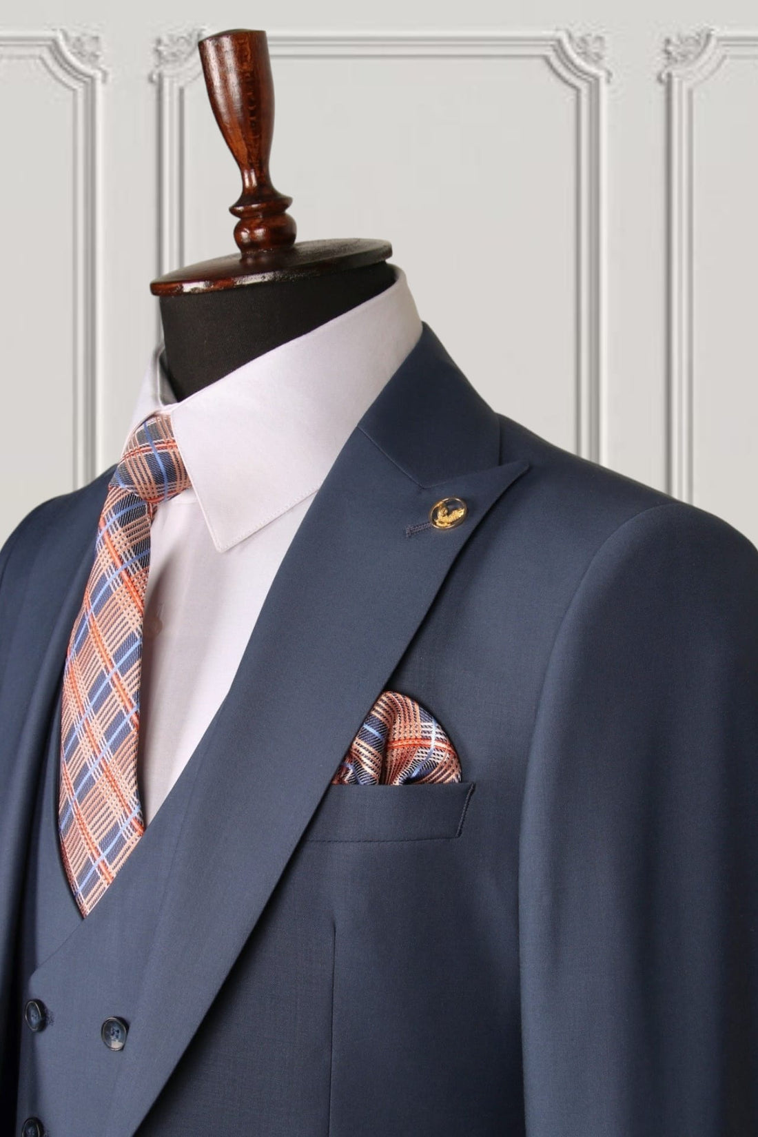 Indigo Color 3-Piece Slim Fit Suit