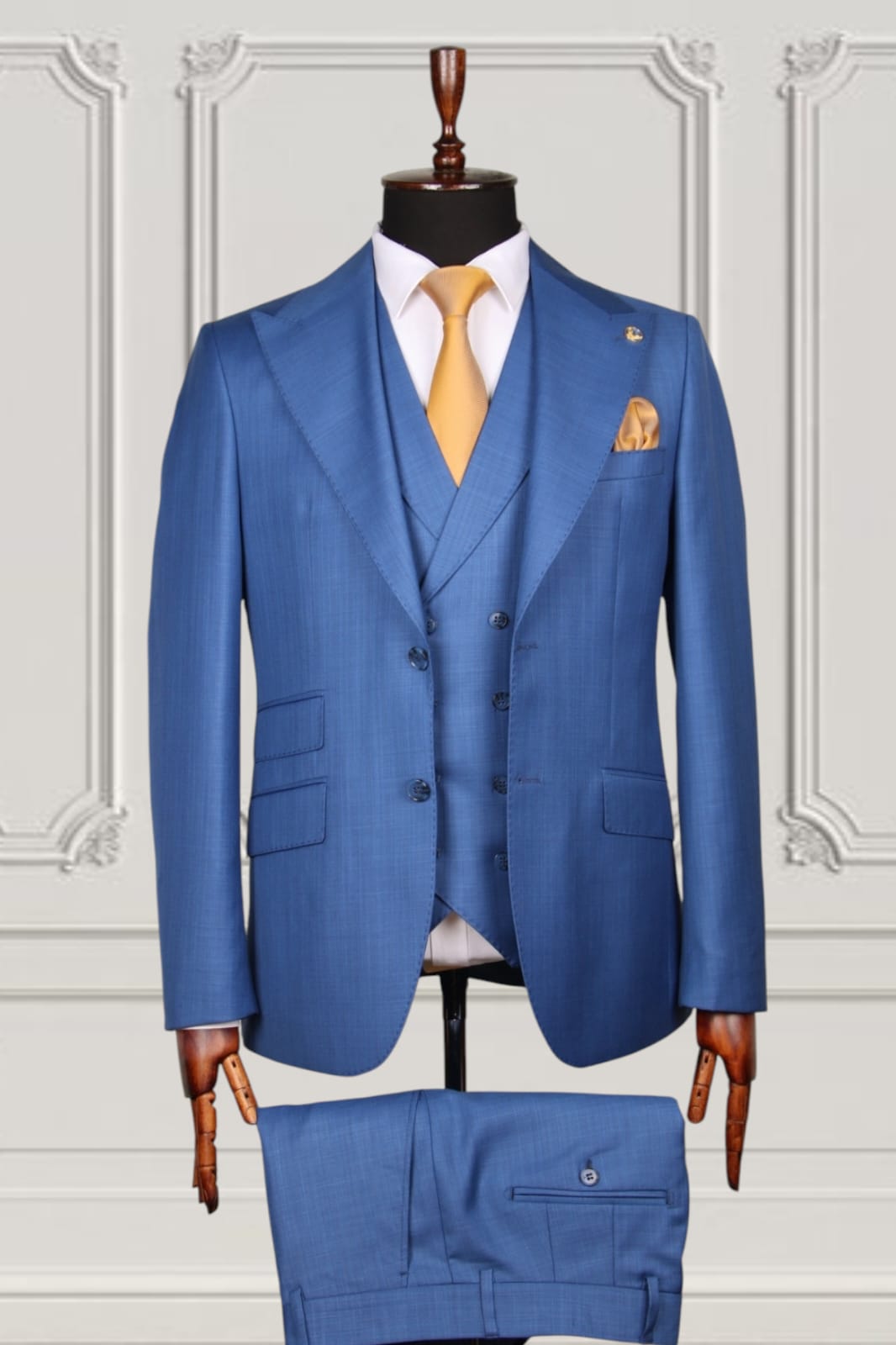 FM6 Bio Blue 3-Piece Slim Fit Suit