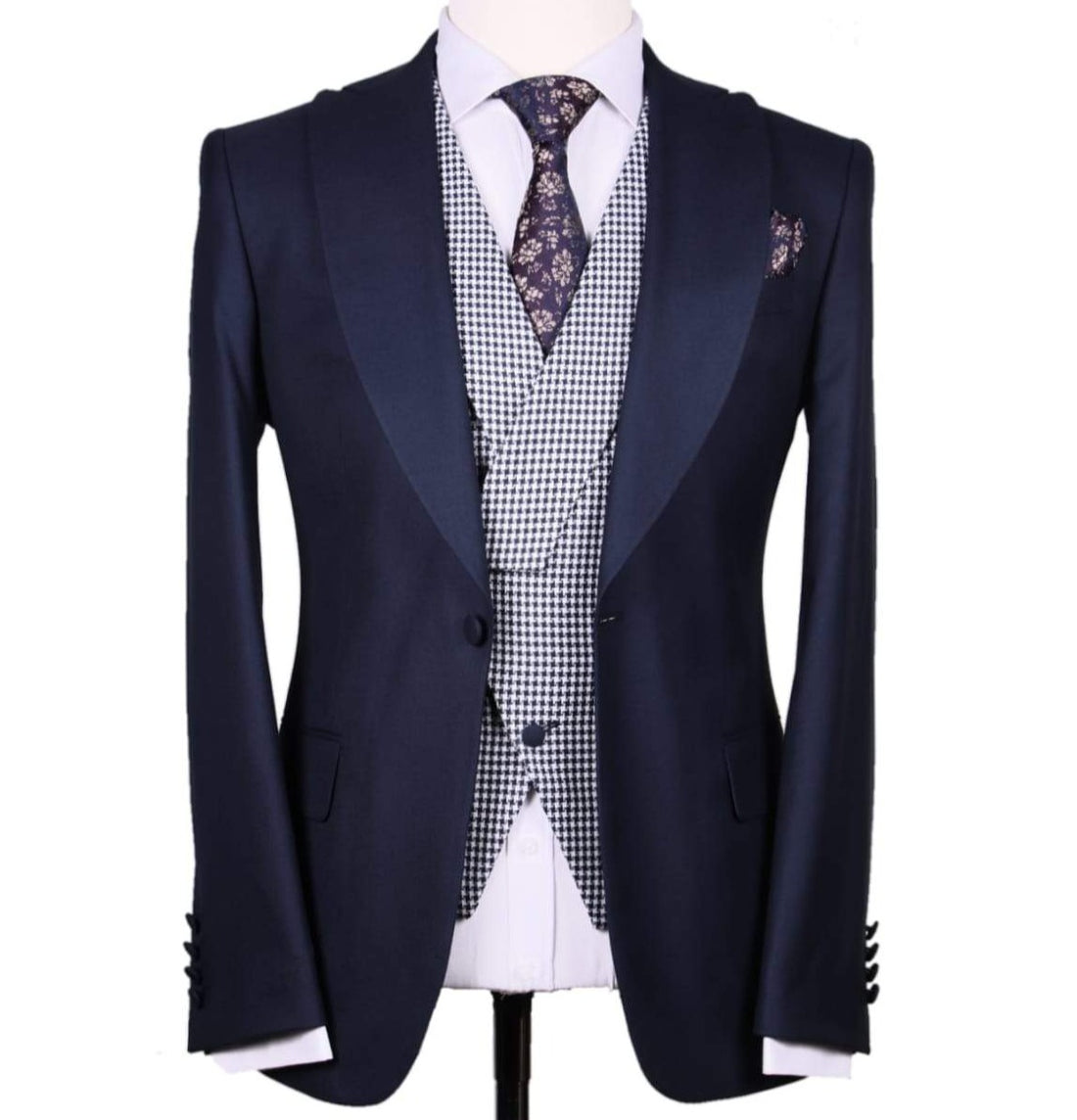 Mirage and Cadet Blue Vest 3-Piece Slim Fit Suit