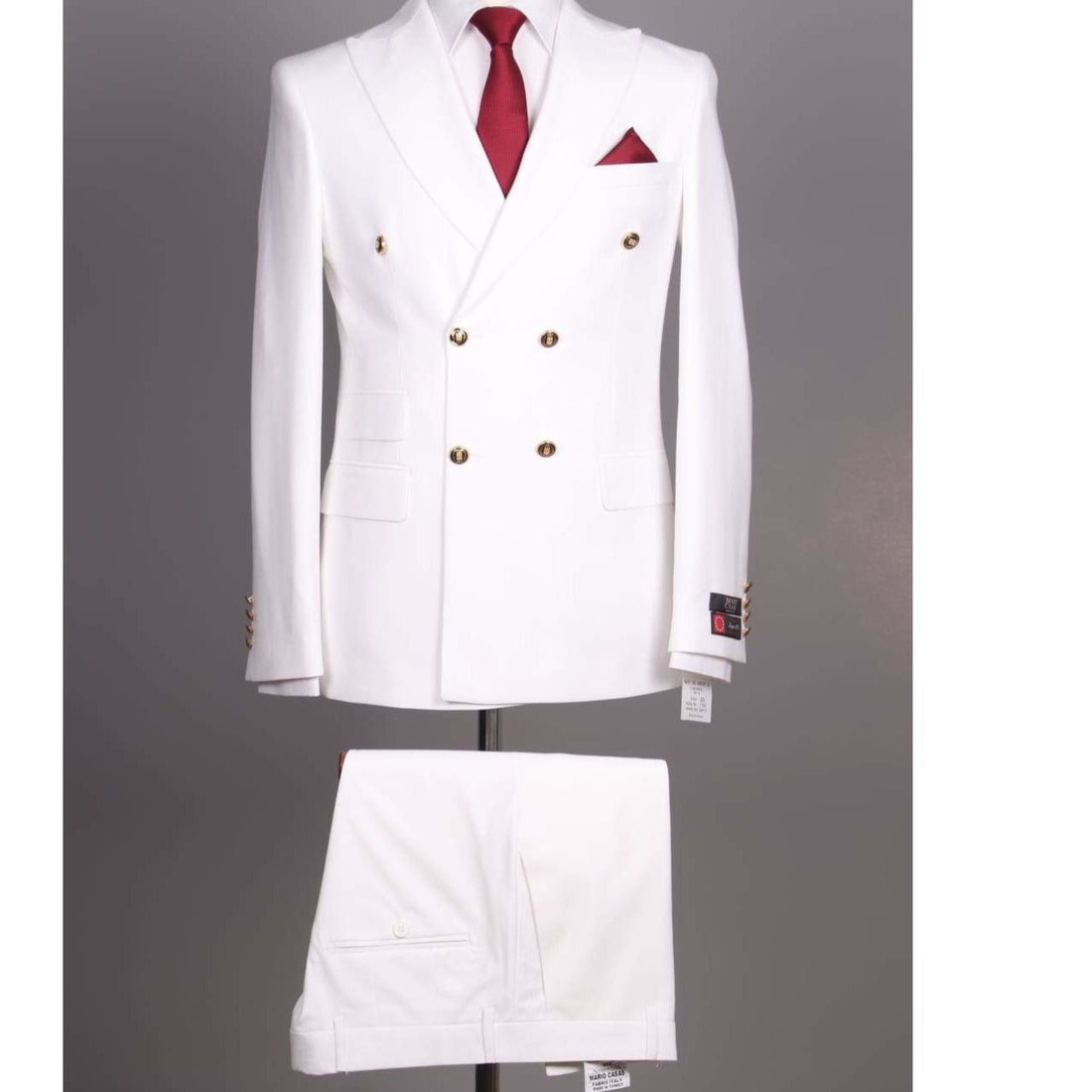 White Double Breasted Suit